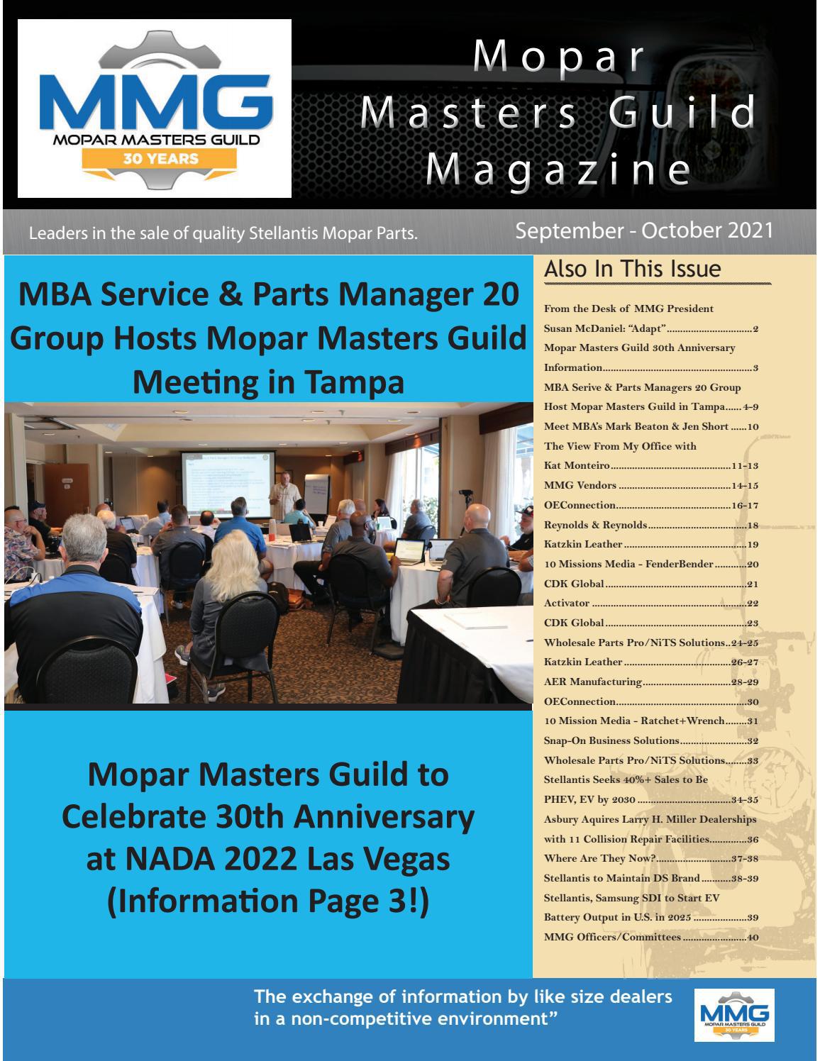 Mopar Masters Guild Magazine September - October 2021