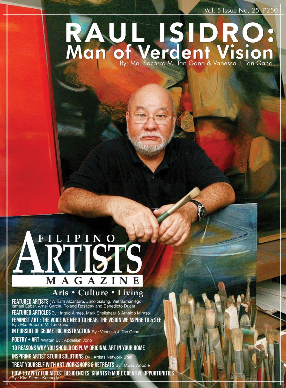 Filipino Artists Magazine vol 5 issue 25 Raul Isidro cover