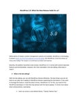 WordPress 5.9: What the New Release holds for us?