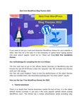 Best Free WordPress Blog Themes 2022