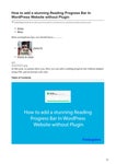 How to add a stunning Reading Progress Bar In WordPress Website without Plugin