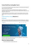 Fastest WordPress Hosting(Best Top 5)