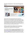 WordPress Development - Best Content Management System