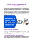 Five major benefits of offshore WordPress development