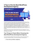 5 Tips to Hire the Best WordPress Development Agency