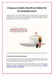 4 Reasons to Build a WordPress Website for the Hospitality Sector