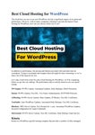 Best Cloud Hosting for WordPress