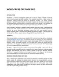 Wordpress Off-Page SEO