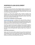 Wordpress Plugin Development