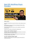 Best GPL WordPress Plugin Providers