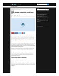 Features in Wordpress